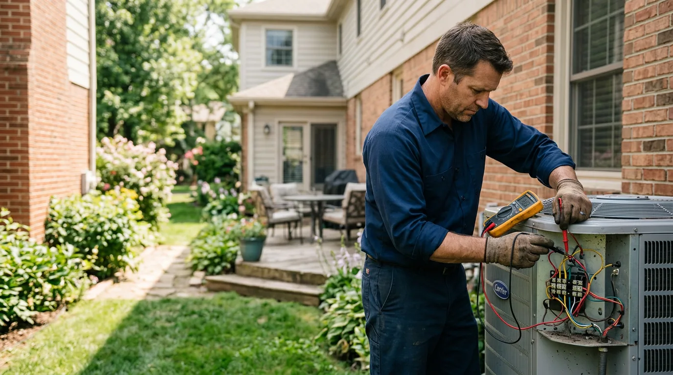 HVAC technician working near Prescott, WA